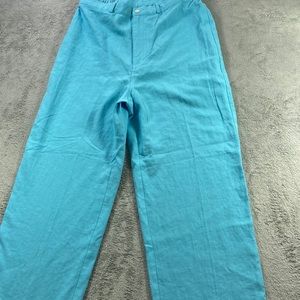 Northern Isles Linen Blend Elastic Back Pants Size 8
